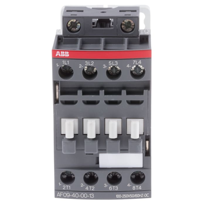 AF09 AF Aralığı Kontaktör, 4 Kutuplu, 25 A, 4 kW, Bobin Gerilimi: 50/60 Hzte 100 → 250 V