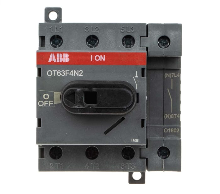 Switch,discon,non-fuse,DIN rail, 4P 63A