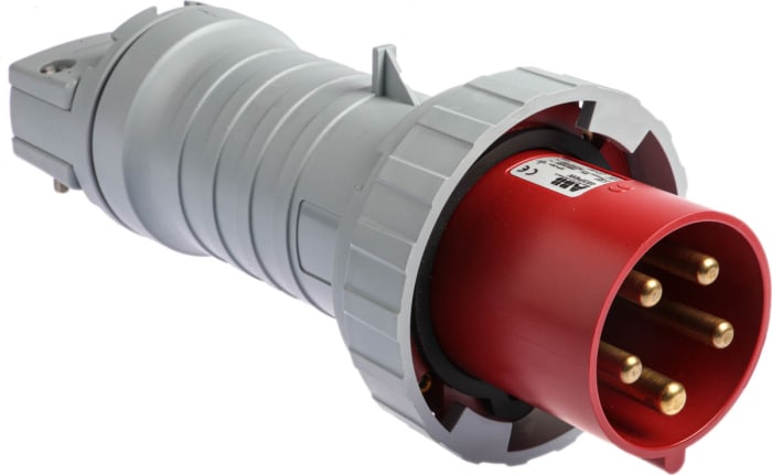 ABB Endüstriyel Fiş / Priz, Fiş, 3P+N+E, 415 V, 63A, Kablo Ucuna Monte, Kırmızı, IP67, Tough & Safe Serisi