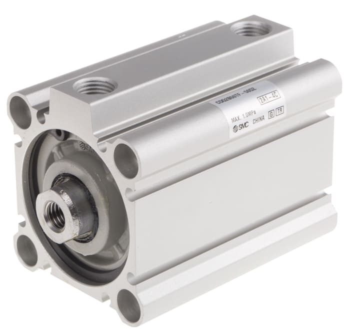 SMC Pnömatik Kompakt Silindir, 50mm Strok, 1 MPa, G 1/4, Çift Etkili