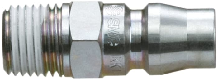 SMC, KK130P-02MS Çabuk Bağlantı Kaplini, Yapı Çeliği, R 1/4 Erkek, Dişli