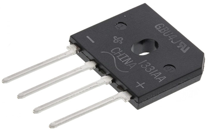 Vishay Bridge Rectifier, 4A, 600V, 4-Pin