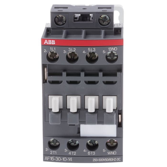 AF16 AF Aralığı Kontaktör, 3 Kutuplu, 10,5 A, 7,5 kW, Bobin Gerilimi: 500 V dc