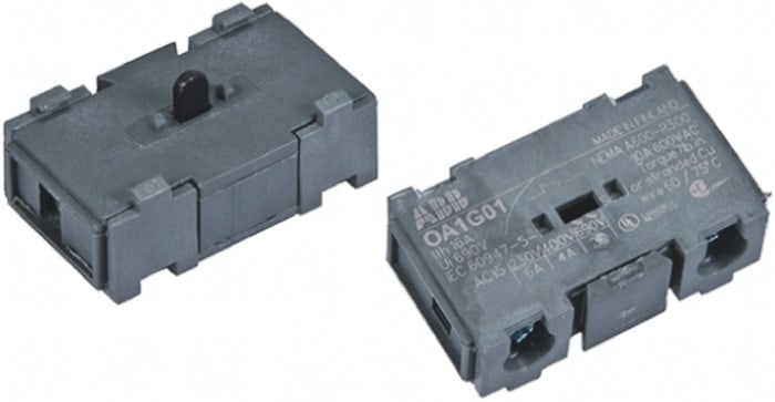 Yardımcı Kontak, Vidalı Terminal, NC, 6 A ac, 10 A dc, 400 V dc, 690 V ac, Geçirerek Takma