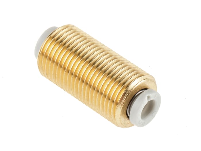 SMC KQ2 Series Bulkhead Tube-to-Tube Adaptor, Push In 4 mm to Push In 4 mm, Tube-to-Tube Connection Style