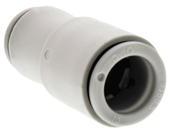 SMC KQ2 Series Straight Tube-to-Tube Adaptor, Push In 8 mm to Push In 10 mm, Tube-to-Tube Connection Style