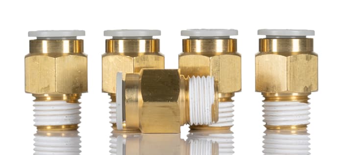 SMC, KQ2 Pnömatik Düz Dişli – Boru Rakor, Pirinç, R 1/4 Erkek