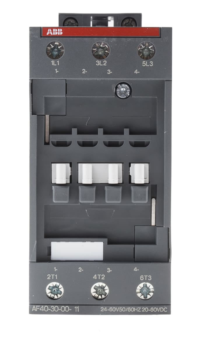 AF40 AF Aralığı Kontaktör, 3 Kutuplu, 70 A, 18,5 kW, Bobin Gerilimi: 24 V ac/dc