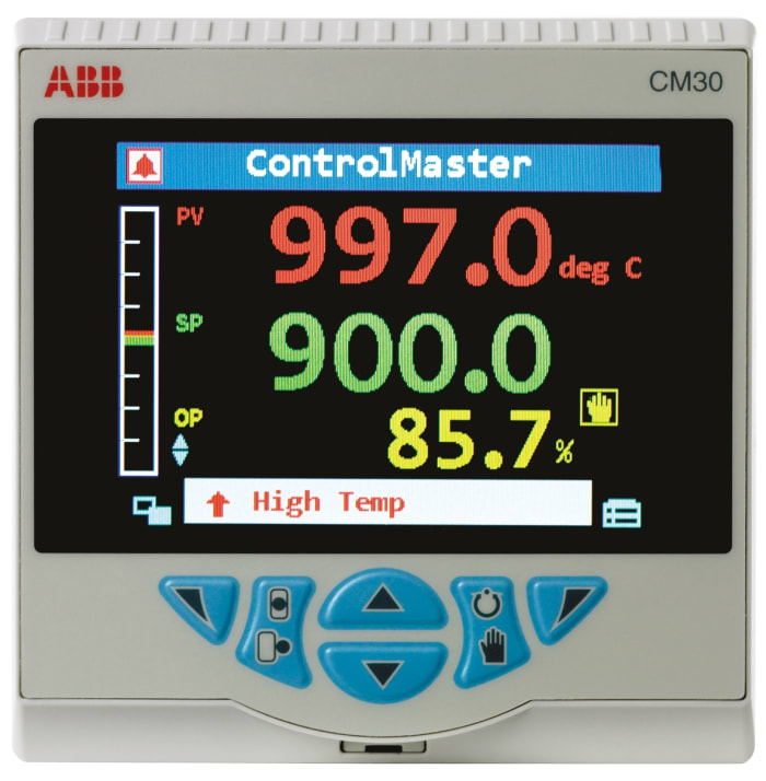 ABB CM30 AÇIK/KAPALI PID Sıcaklık Kontrol Cihazı, Tek Çıkışlı, Analog, 100 → 240 V ac , 97 x 97mm