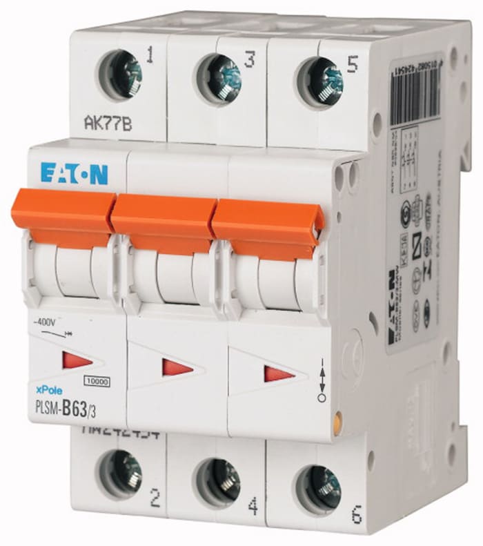 xPole PLSM MCB Mini Şalter 3P, 63 A, C Tipi