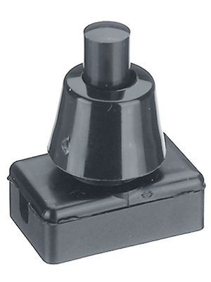 Pushbutton Switch Latching Function 1NO Panel Mount Black