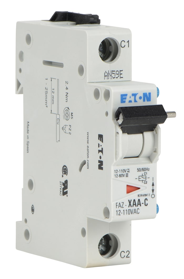 Eaton Şönt Etkili, 12 → 110 V ac, 12 → 60 V dc, FAZ Serisi MCB/RCBO İle Kullanım