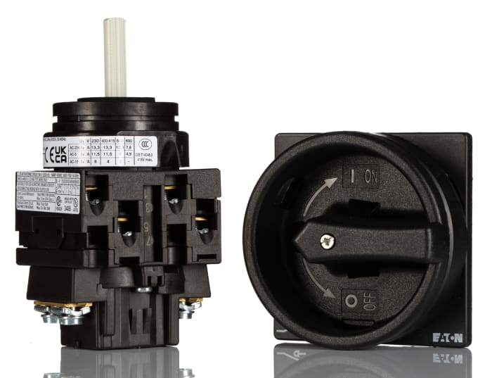 Eaton 3P+N Pole Flush Mount Isolator Switch - 20A Maximum Current, 5.5kW Power Rating, IP65