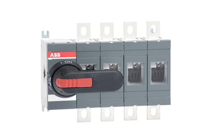 ABB 4P Pole Isolator Switch - 400A Maximum Current, 400kW Power Rating