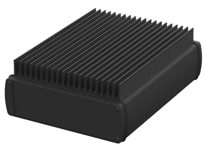 Bopla Alubos (Set) Series Black Aluminium General Purpose Enclosure, IP65, Black Lid, 169 x 52 x 200mm