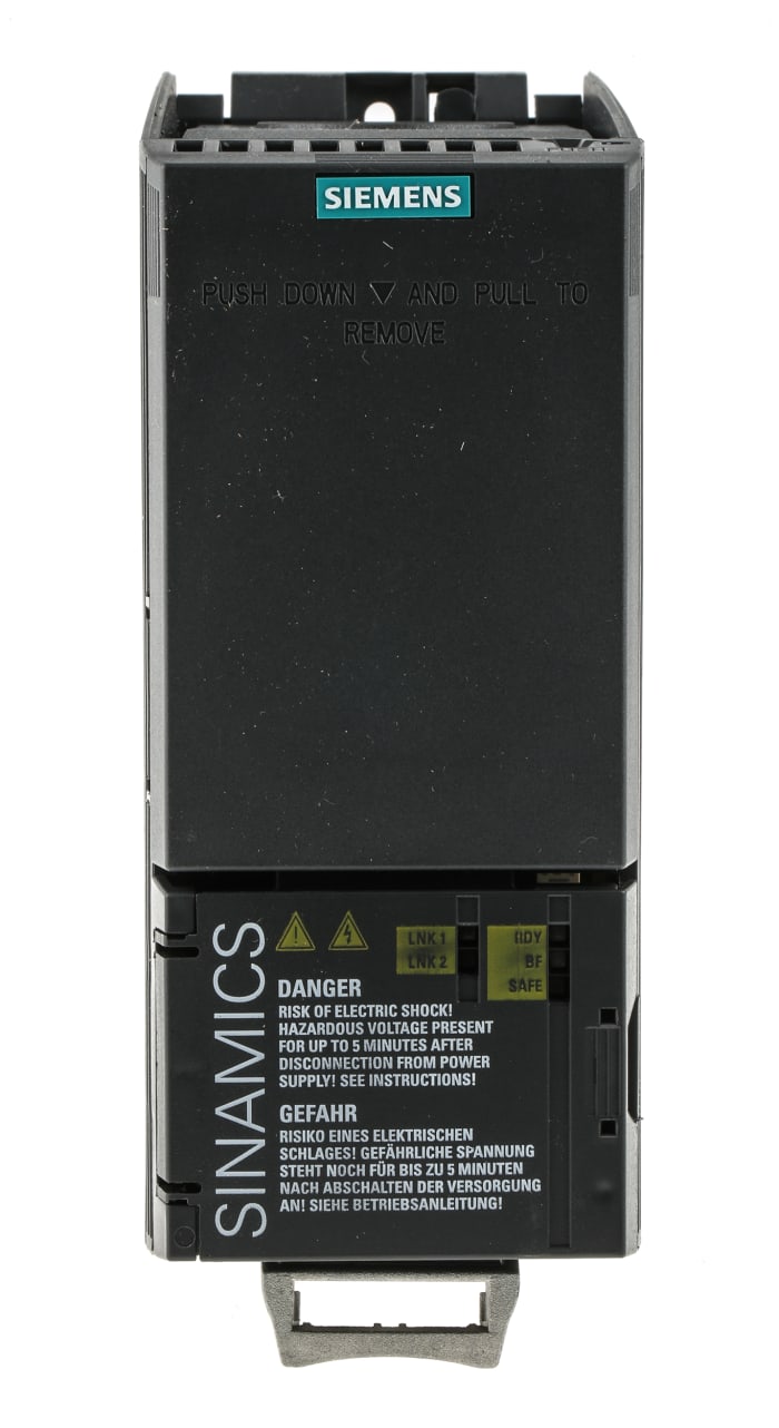 Siemens Inverter Drive, 0.37 kW, 0.55kW, 3 Phase, 400 V ac, 1.9 A, 2.3 A, SINAMICS G120C Series