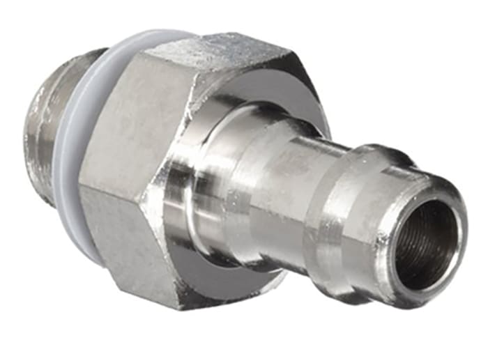 SMC, M Pnömatik Düz Dişli – Boru Rakor, Nikel Kaplamalı Pirinç, M5 x 0,8 Erkek, Maks Basınç: 1,5 MPa