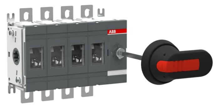 ABB 4P Pole Surface Mount Switch Disconnector - 200A Maximum Current, 110kW Power Rating, IP00
