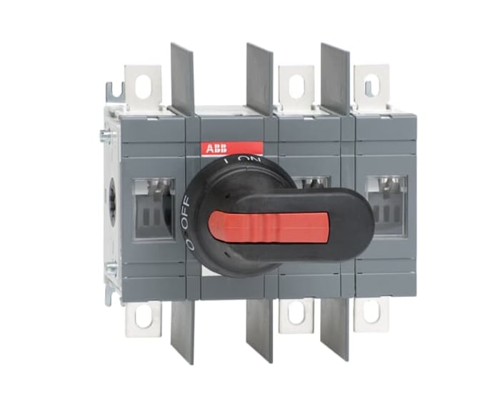 ABB 3P Pole Surface Mount Switch Disconnector - 200A Maximum Current, 110kW Power Rating, IP00