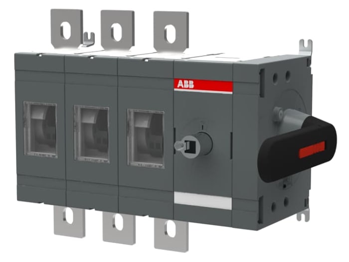 ABB 3P Pole Surface Mount Switch Disconnector - 630A Maximum Current, 355kW Power Rating, IP00