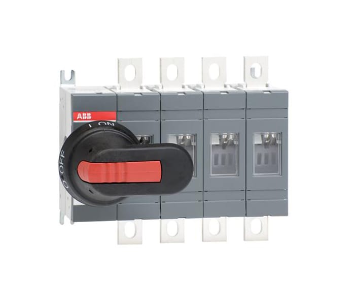 ABB 4P Pole Isolator Switch - 250A Maximum Current, 250kW Power Rating, IP00