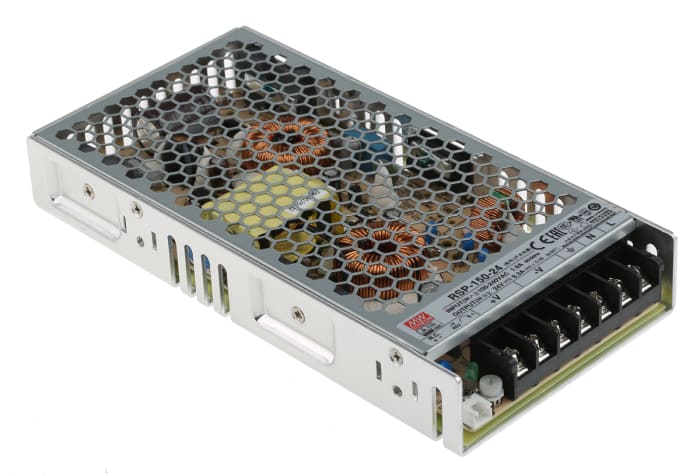 Mean Well Switching Power Supply, RSP-150-24RS, 24V dc, 6.3A, 151W, 1 Output, 120 → 370 V dc, 85 → 264 V