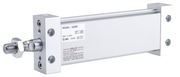 SMC Değişik Montaj Silindirler (Yastıklı/Çok Konumlu), Çift Etkili, 100mm Strok, M5 x 0,8