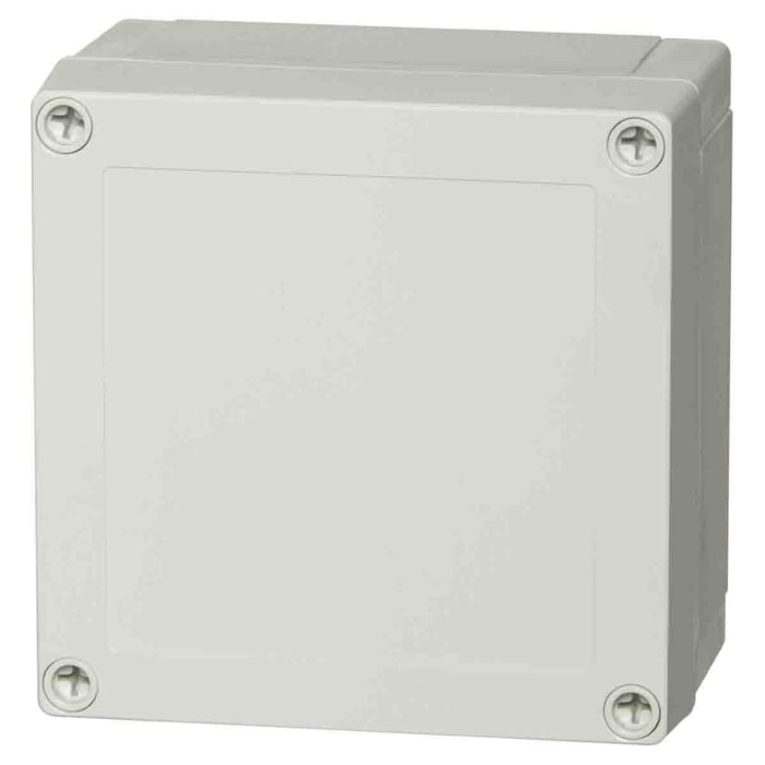 Fibox Grey Polycarbonate Enclosure, IP66, IP67, IK08, Grey Lid, 130.1 x 130.1 x 75mm
