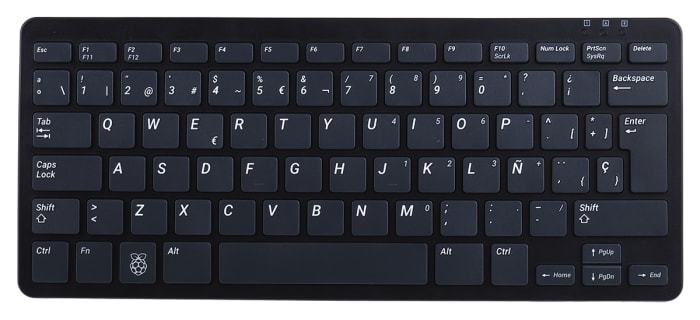 Raspberry Pi Black, Grey QWERTY (Spain) Raspberry Pi Keyboard
