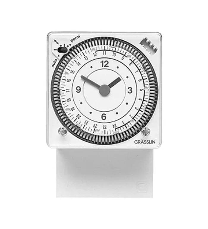 Grasslin Analogue DIN Rail Time Switch 230 V ac, 1-Channel