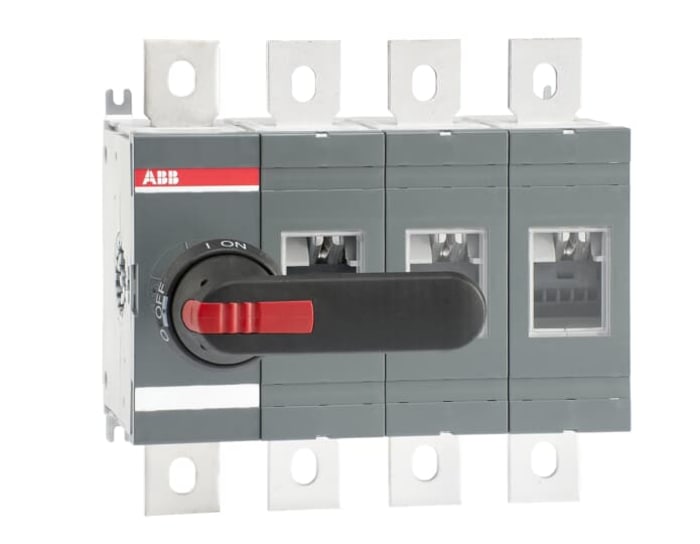 ABB 3P+N Pole Screw Mount Switch Disconnector - 800A Maximum Current, 800kW Power Rating, IP00