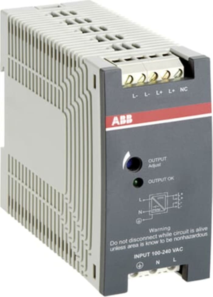ABB CP DIN Rail Power Supply ac Input, 48V dc dc Output, 620mA Output