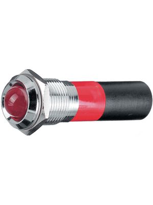 LED Indicator, Plug Connection, 2.8 x 0.8 mm, Fixed, Green, AC, 230V