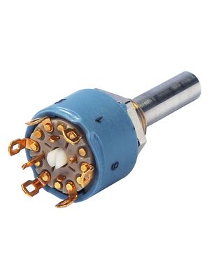 01 Series Selector Switch, Non-Shorting, 2 Poles, 6 Positions, 30°, Soldering Lugs