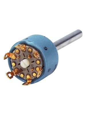 01 Series Selector Switch, Non-Shorting, 4 Poles, 3 Positions, 30°, Soldering Lugs
