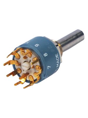 01 Series Selector Switch, Shorting, 1 Poles, 10 Positions, 36°, PCB Pins