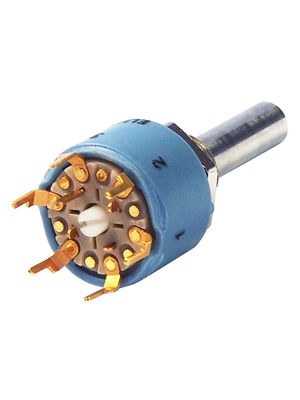 01 Series Selector Switch, Shorting, 4 Poles, 3 Positions, 30°, PCB Pins