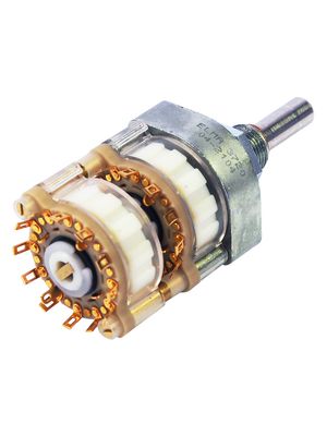 04 Series Selector Switch, 2 Wafers, Non-Shorting, 2 Poles, 12 Positions, 30°, Soldering Lugs