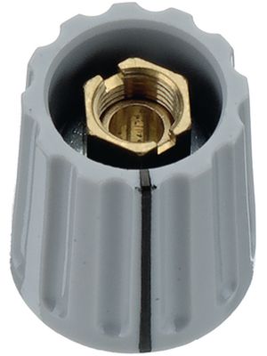 Classic Collet Knob ø14.5mm, Grey, Glossy, Without Indication Line