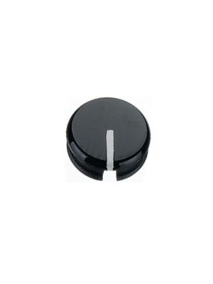 Cap, 11mm, Black, Glossy, White Indication Line