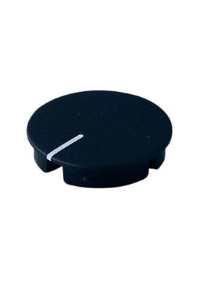 Cap, 11mm, Black, Matte, White Indication Line