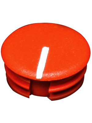 Cap, 11mm, Red, Matte, White Indication Line