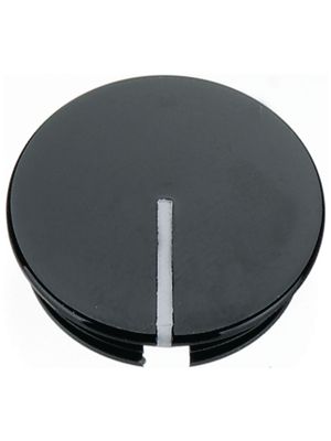 Cap, 21mm, Black, Matte, White Indication Line