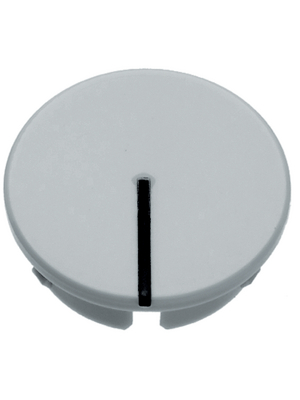 Cap, 18mm, Light Grey, Matte, Black Indication Line