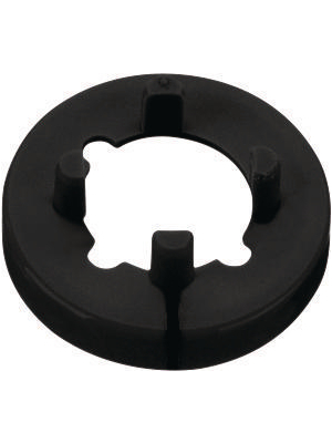Nut Cover, Matte, with Line, 14.5mm, Black