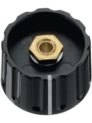 Classic Collet Knob ø28mm, Grey, Glossy, With Indication Line