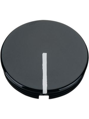 Cap, 24.4mm, Black, Glossy, Black Indication Line