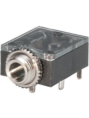 Jack Panel Socket, Right Angle, 3.5 mm, 3 Poles
