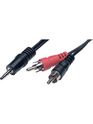 Audio Cable, Stereo, 3.5 mm Jack Plug - RCA Plug, 10m