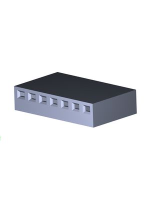 KK 396, Receptacle Housing Poles, 1 Rows, 3.96mm Pitch
